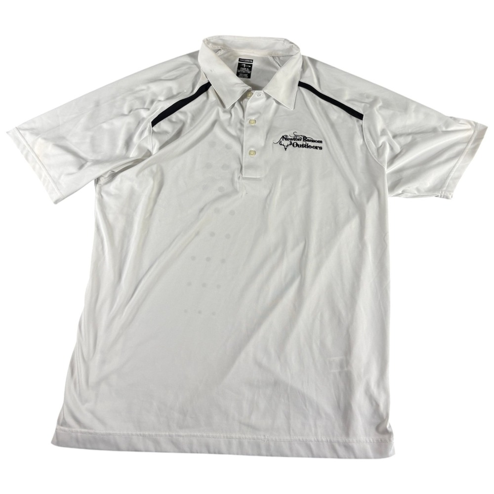 Page & Tuttle Cool Swing Polo Shirt Mens XL White Newton Ransom Outdoors Golf